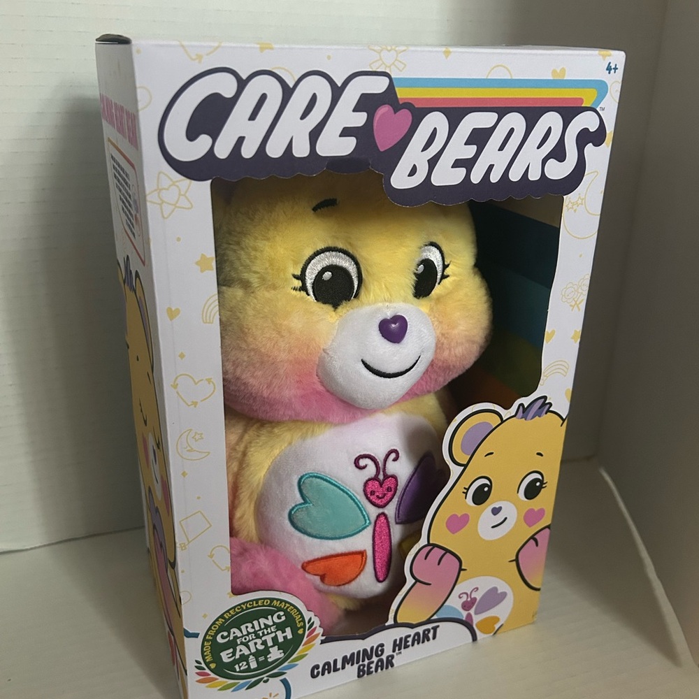 Care Bears 14" Plush Calming Heart Bear Soft Huggable Eco-Friendly Material! NEW